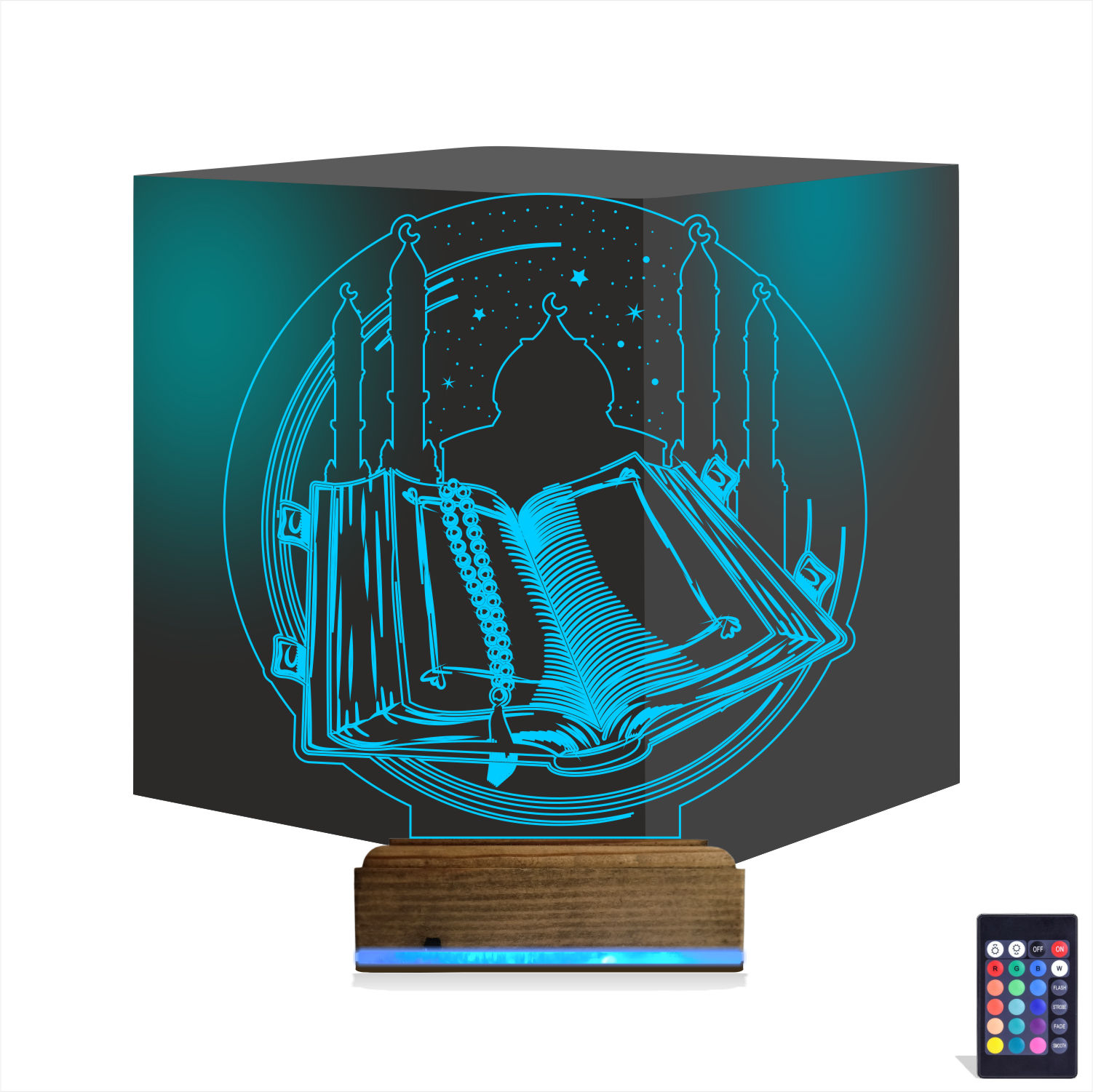 Коран и Мечеть — 3D LED Ночник | Религиозный подарок