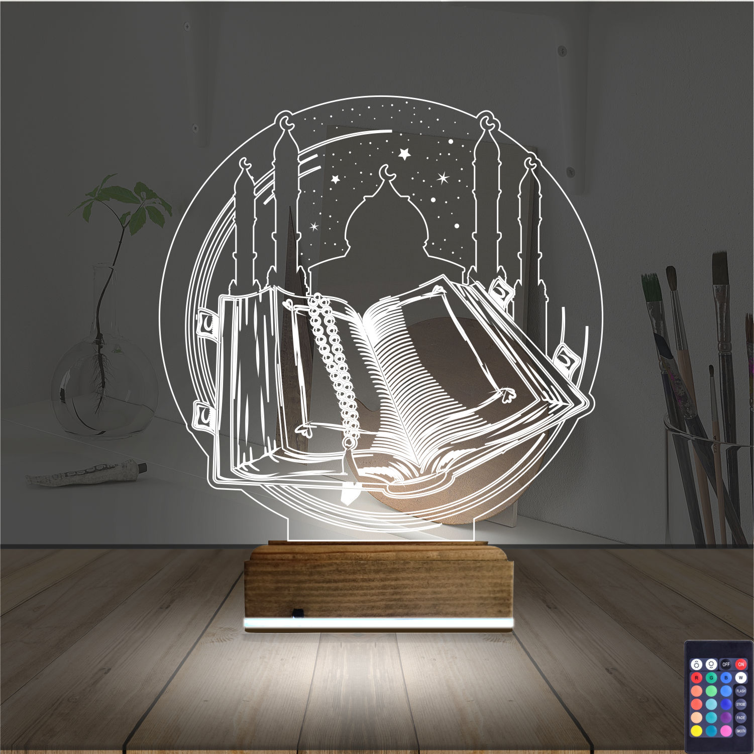 Коран и Мечеть — 3D LED Ночник | Религиозный подарок