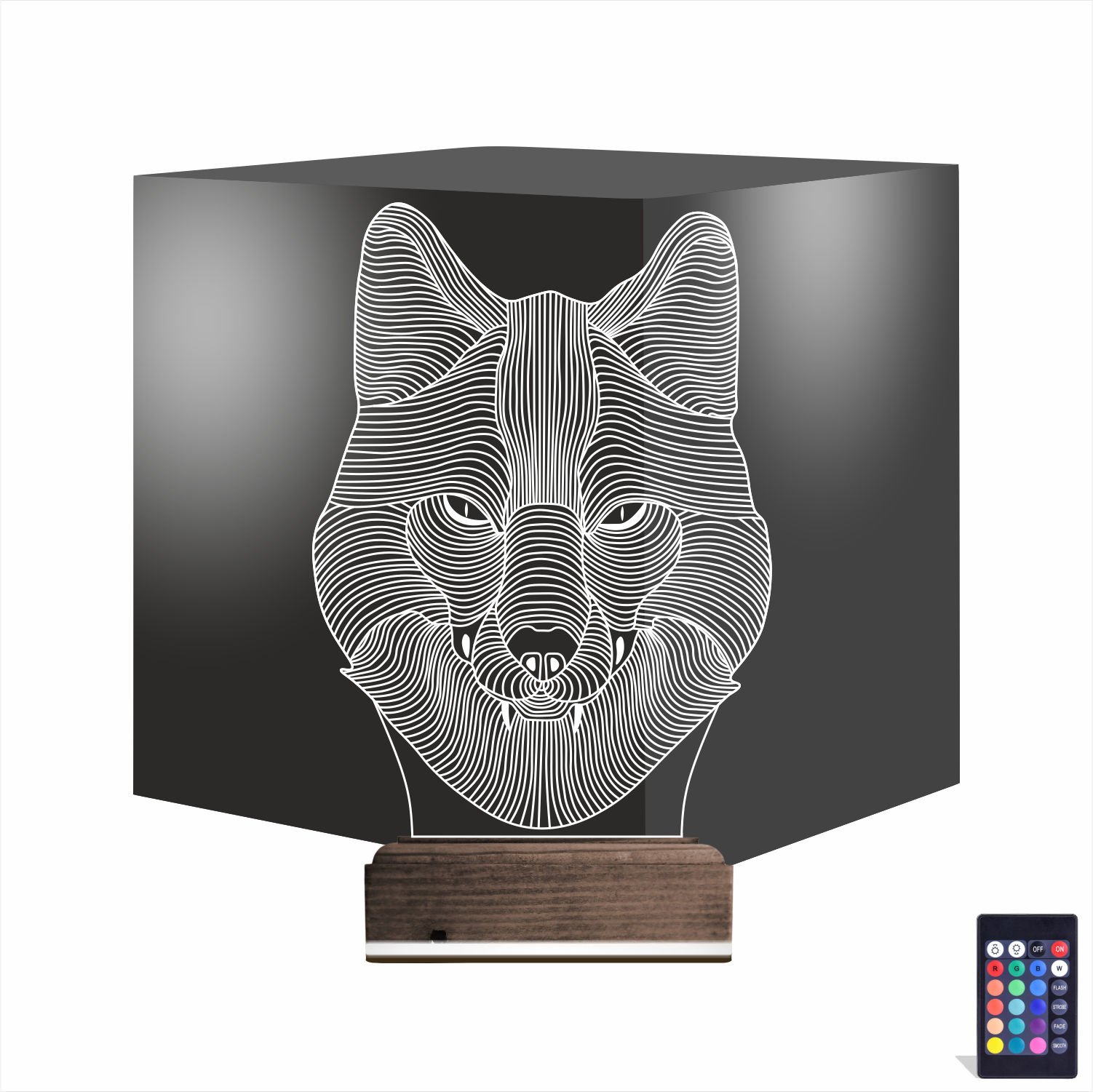 Волк 3D Ночник