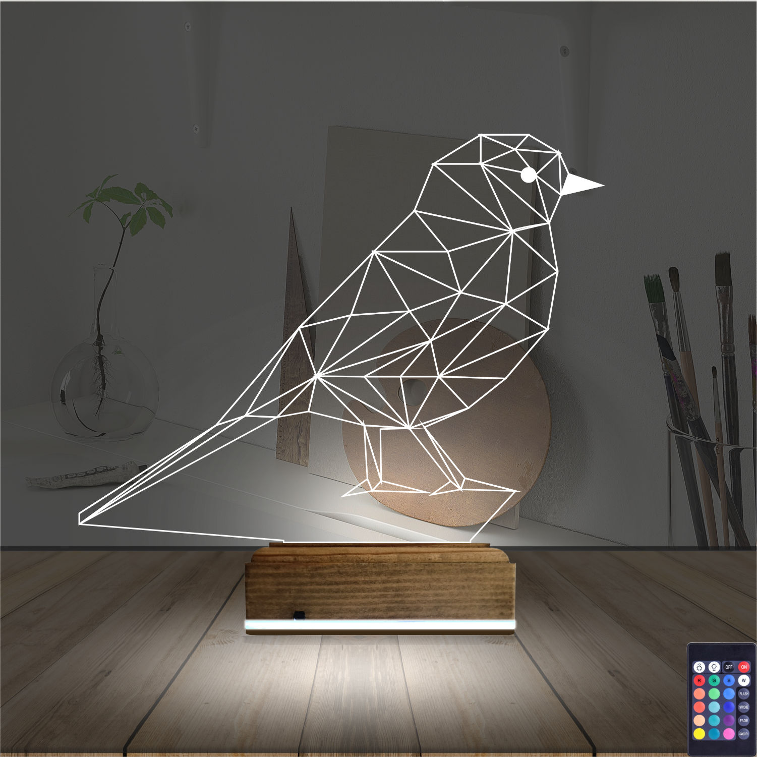 Птица — 3D LED Ночник | Подарок для дома