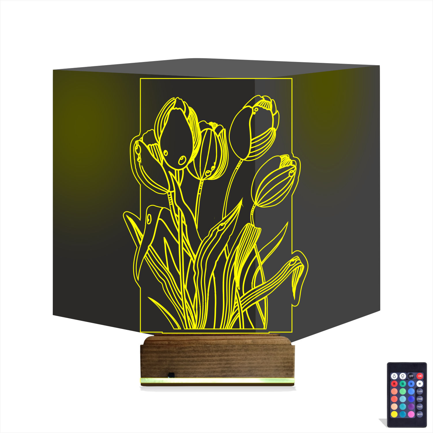 Тюльпаны — 3D LED Ночник | Подарок маме или любимой