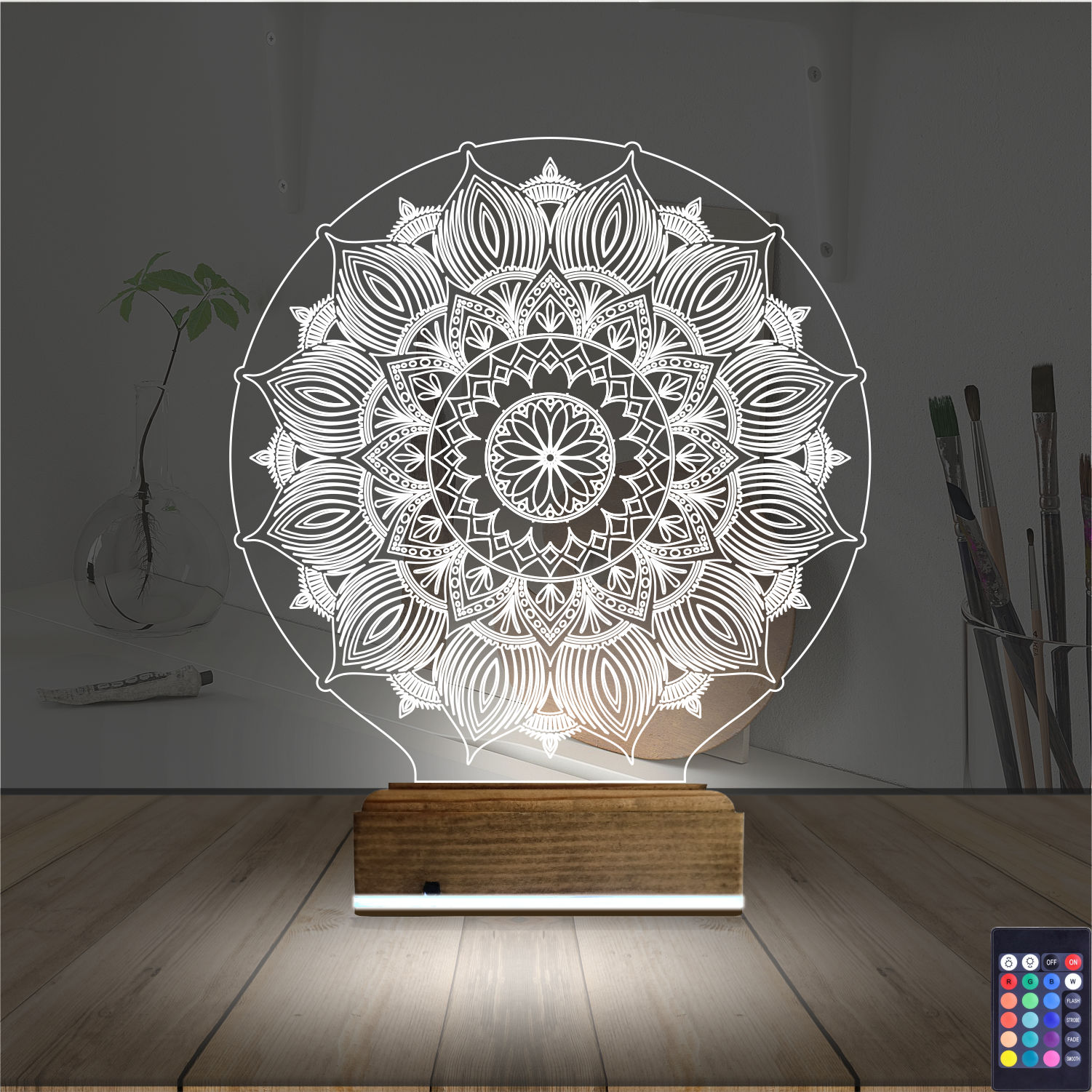 Мандала — 3D LED Ночник | Подарок для медитации и дома