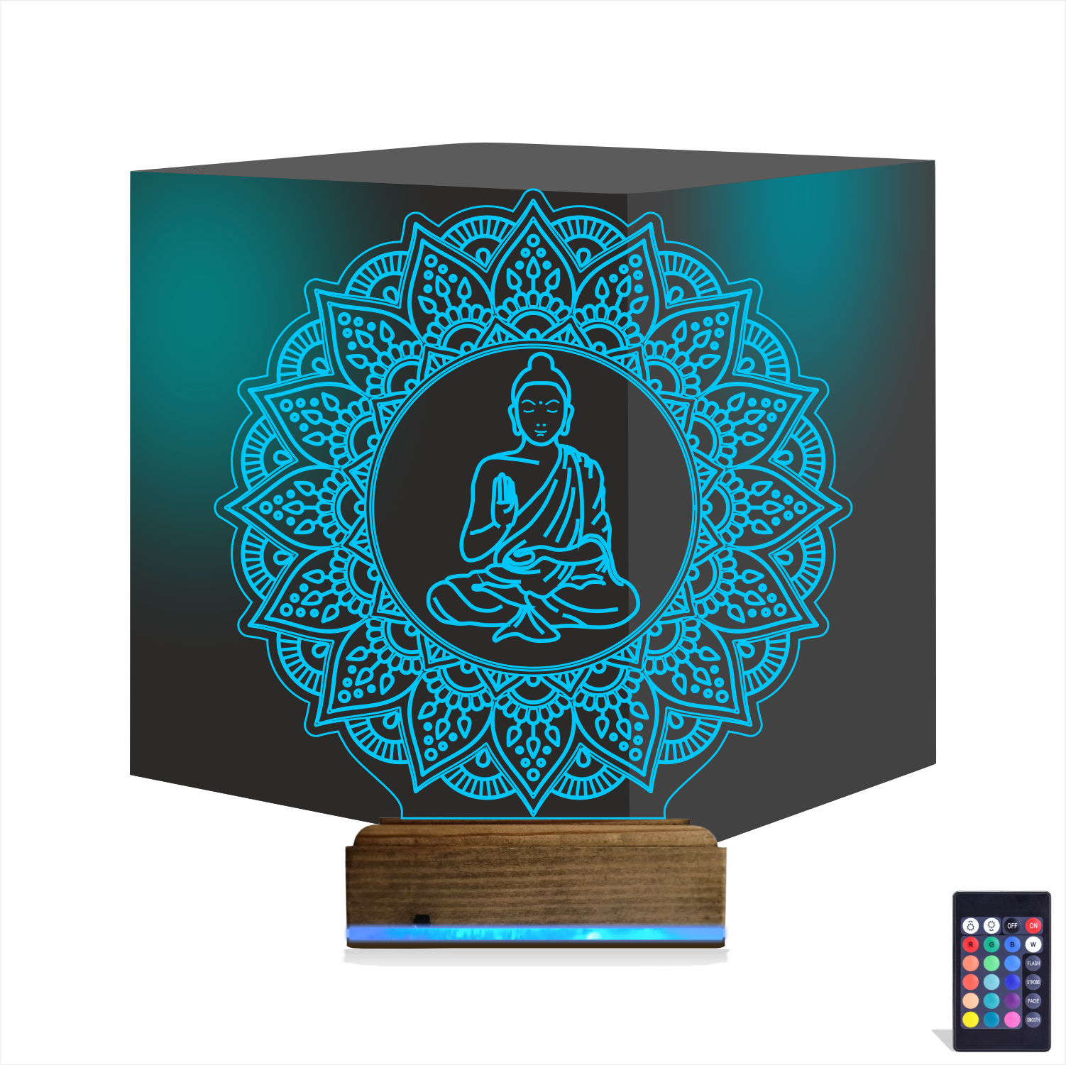 Будда — 3D LED Ночник | Подарок для медитации