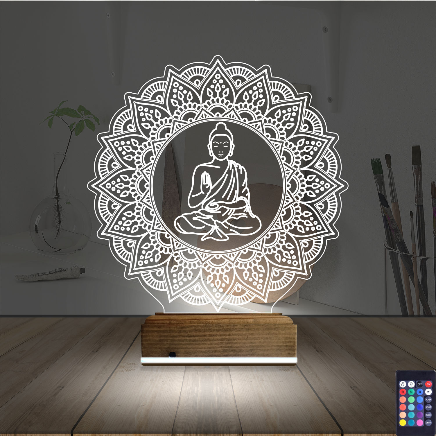 Будда — 3D LED Ночник | Подарок для медитации