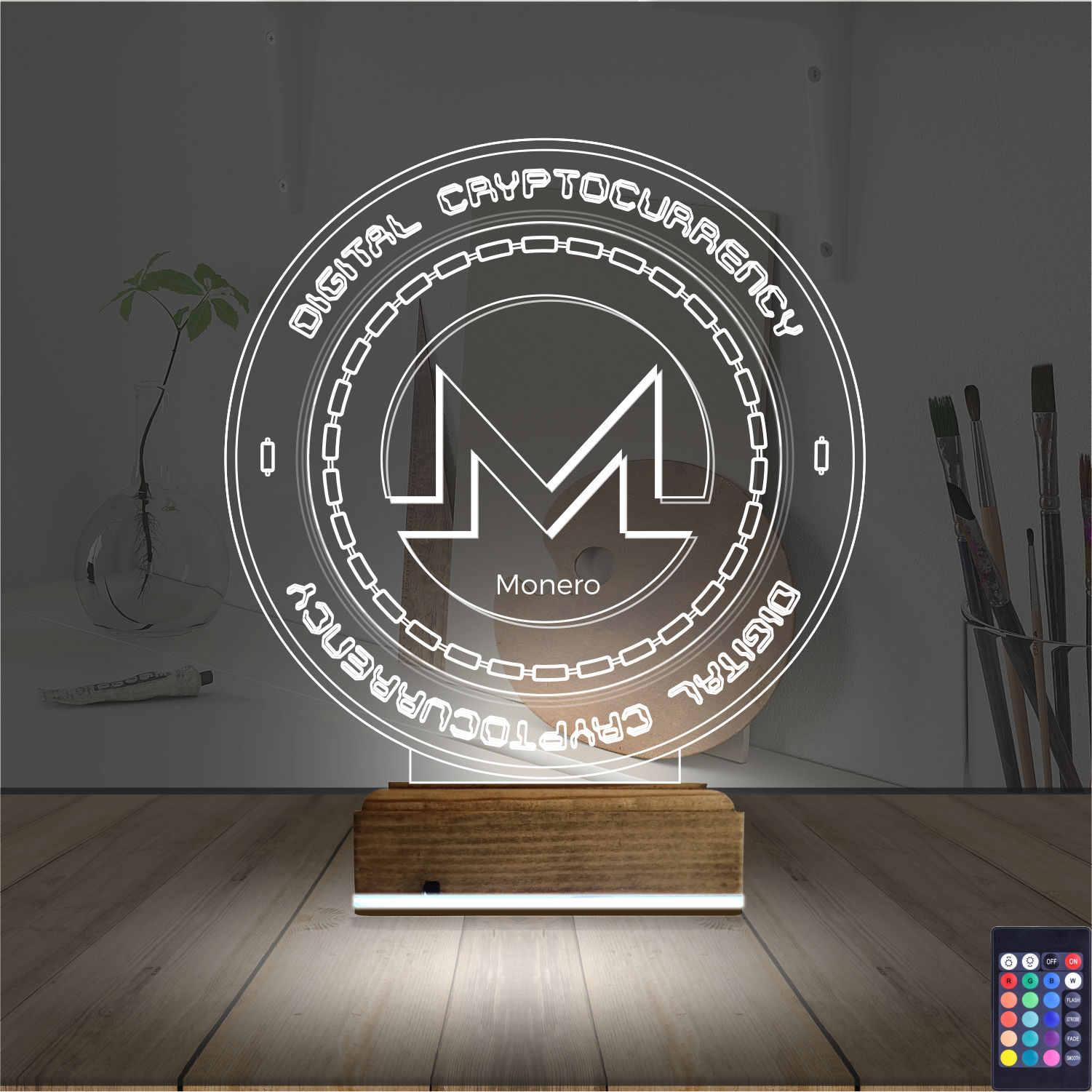 Monero — 3D LED Ночник | Подарок трейдеру и криптоэнтузиасту