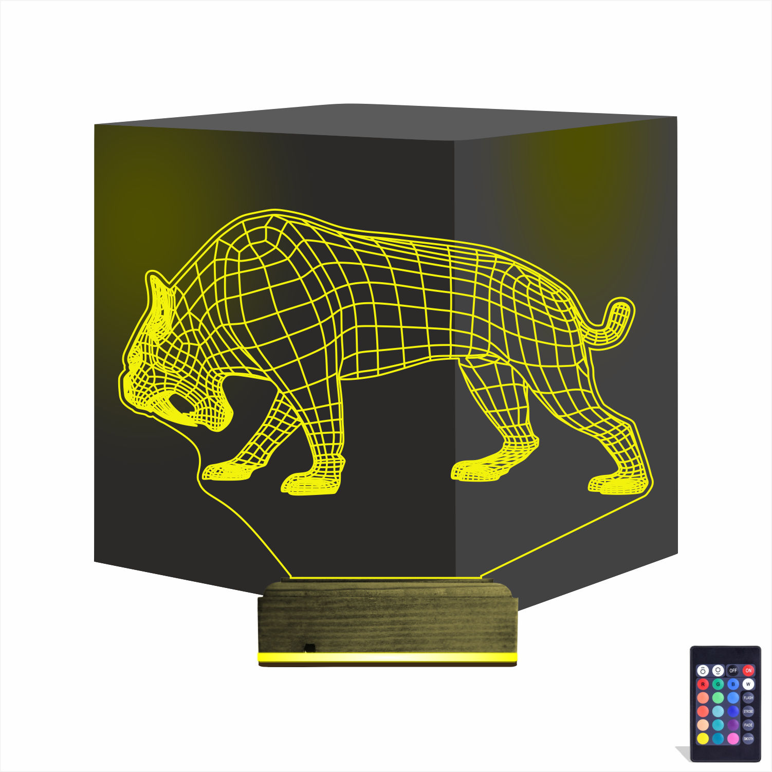 Саблезубый тигр — 3D LED Ночник | Подарок мужчине