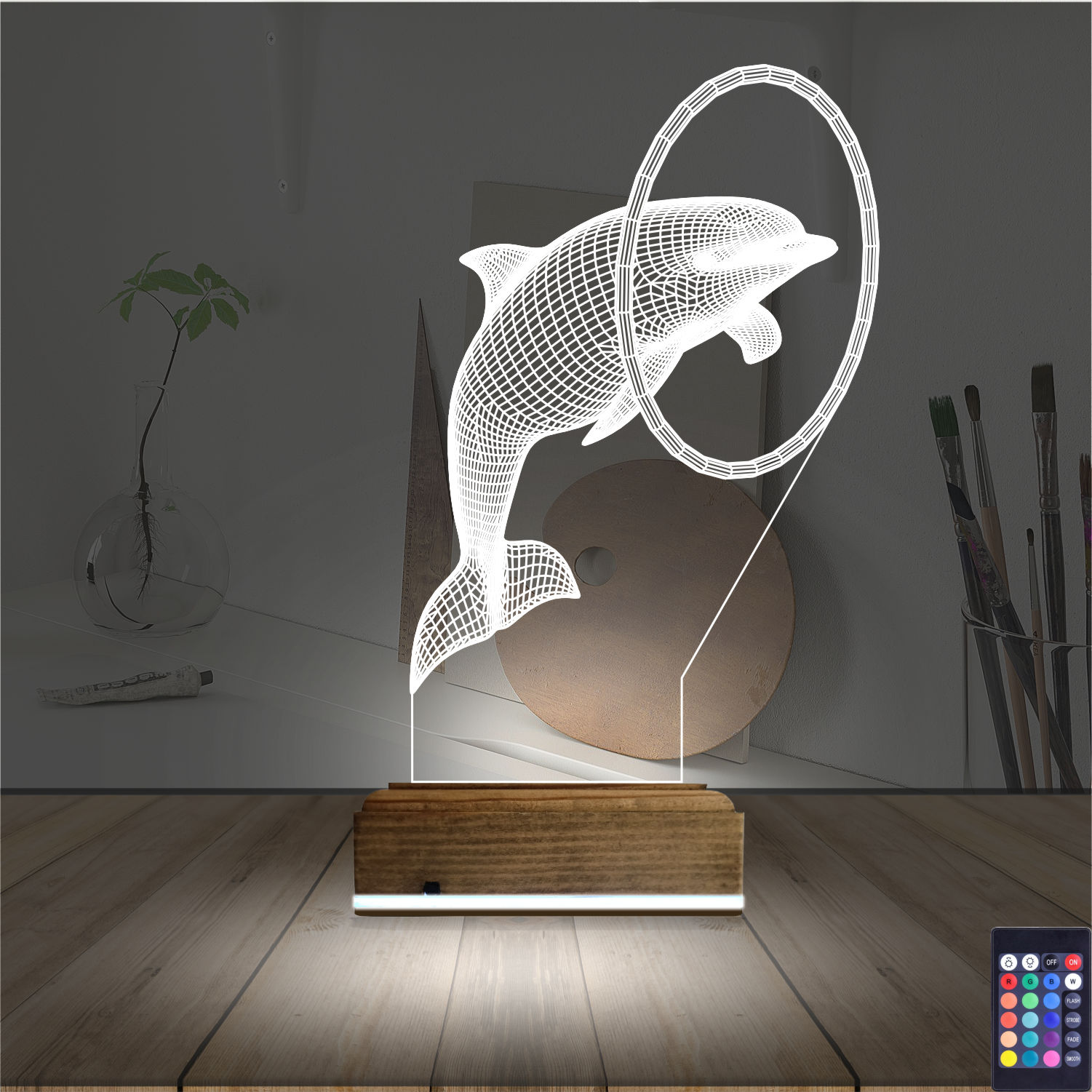 Дельфин — 3D LED Ночник | Подарок детям и близким