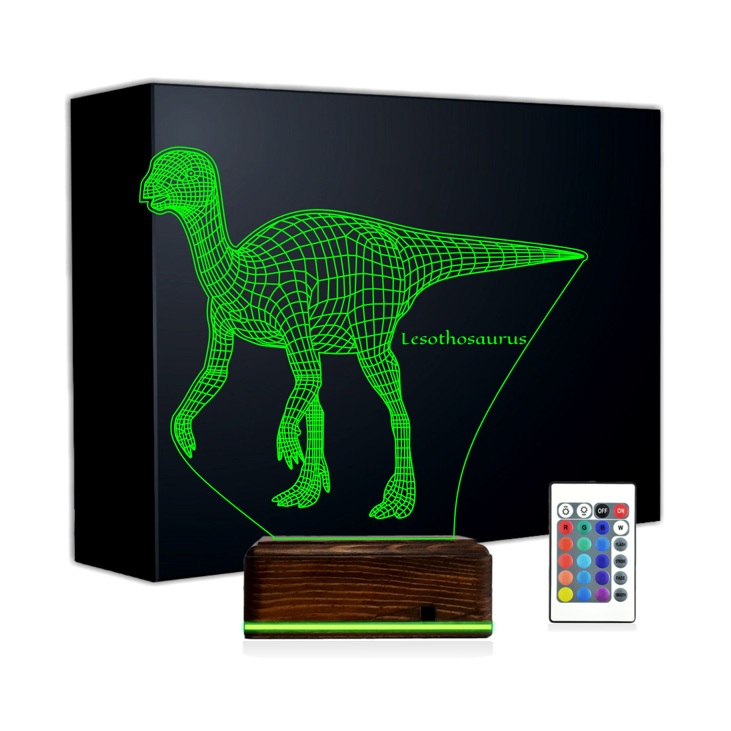 Лесотозавр — 3D LED Ночник | Подарок ребёнку