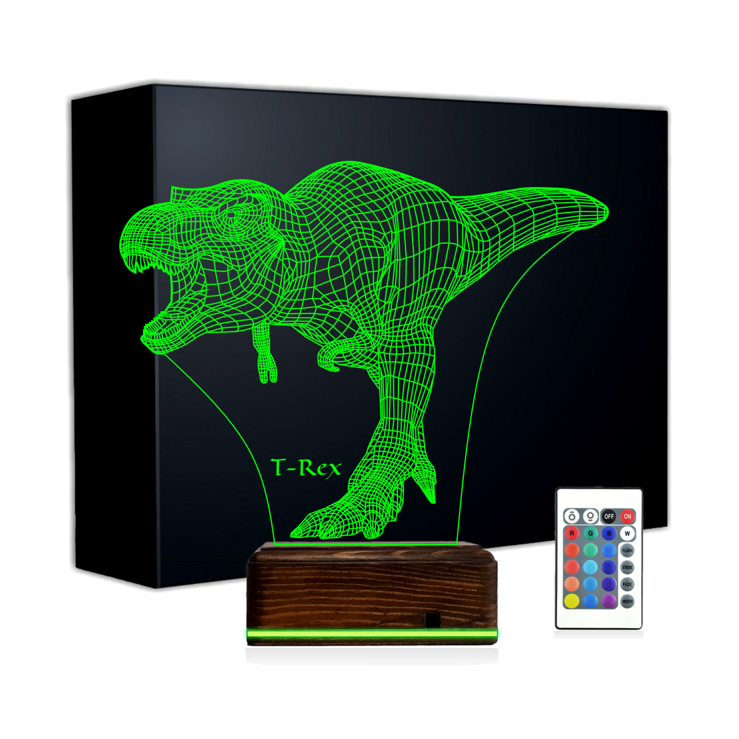 Тираннозавр T-Rex — 3D LED Ночник | Подарок ребенку
