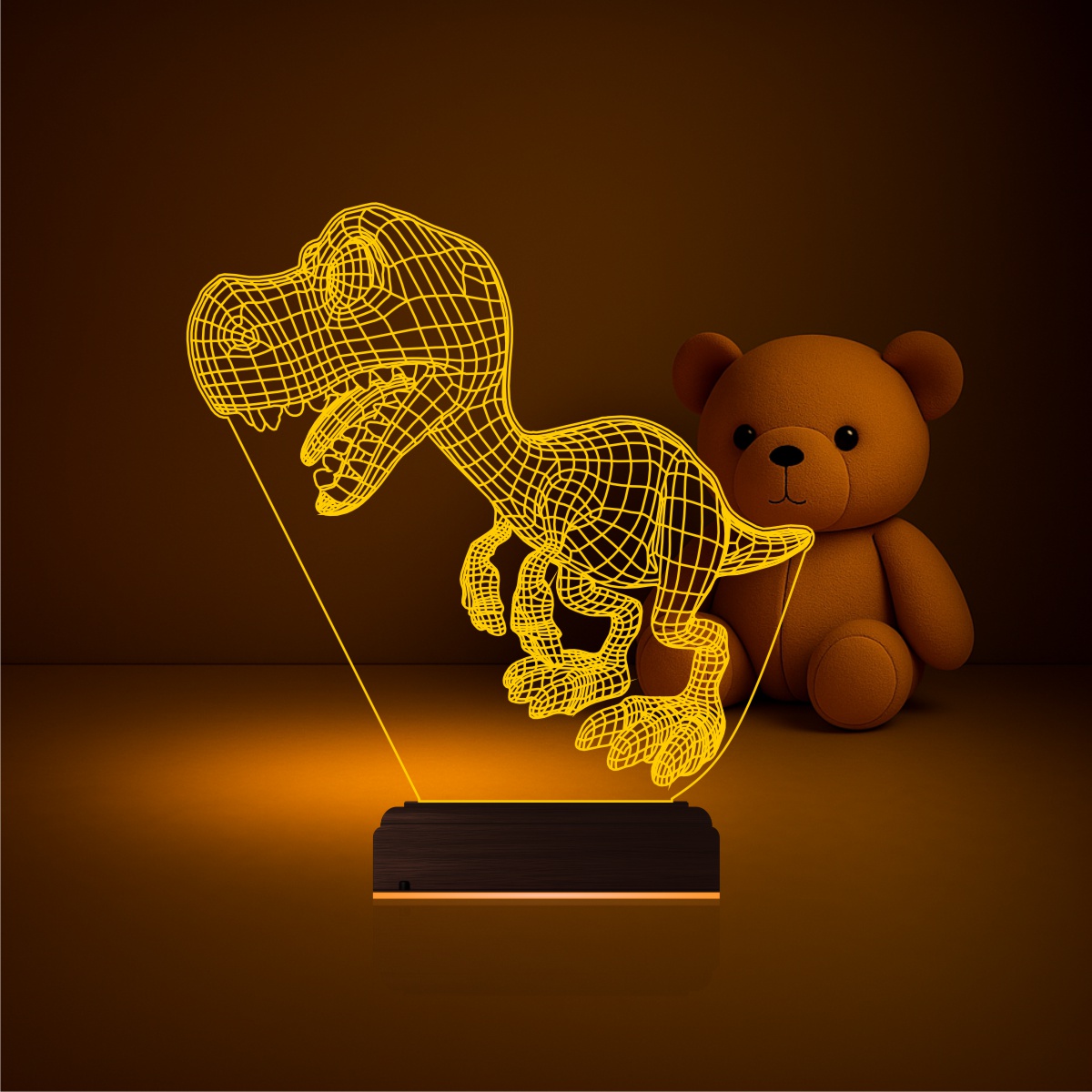 Динозавр T-Rex — 3D LED Ночник | Подарок ребёнку