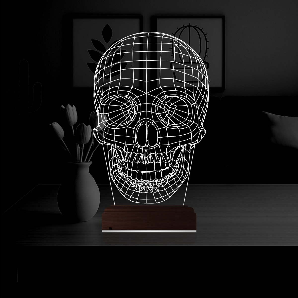 Череп — 3D LED Ночник | Подарок мужчине или другу