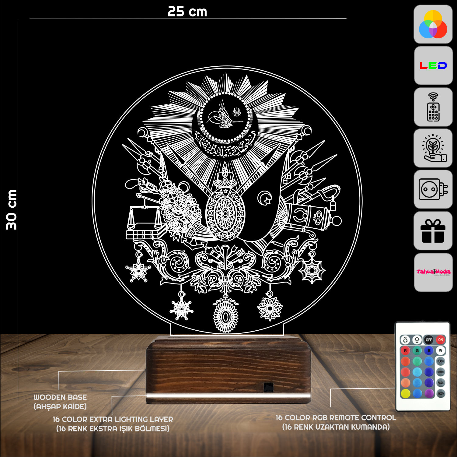 Герб Османской империи — 3D LED Ночник | Подарок мужчине