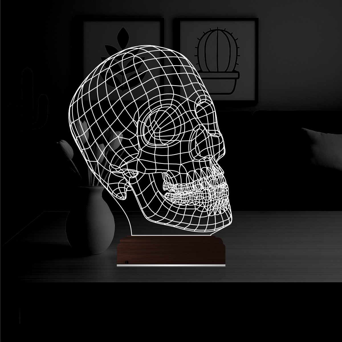 Череп — 3D LED Ночник | Подарок мужчине или другу