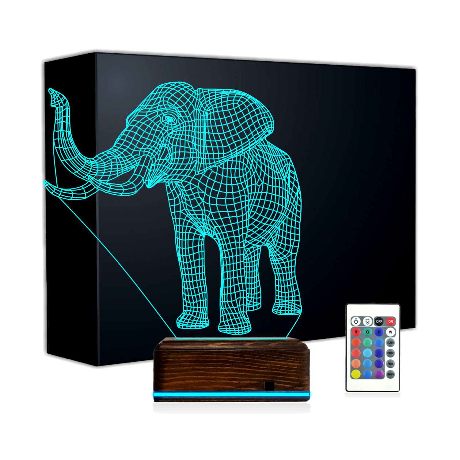 Слон — 3D LED Ночник | Оригинальный подарок детям и взрослым