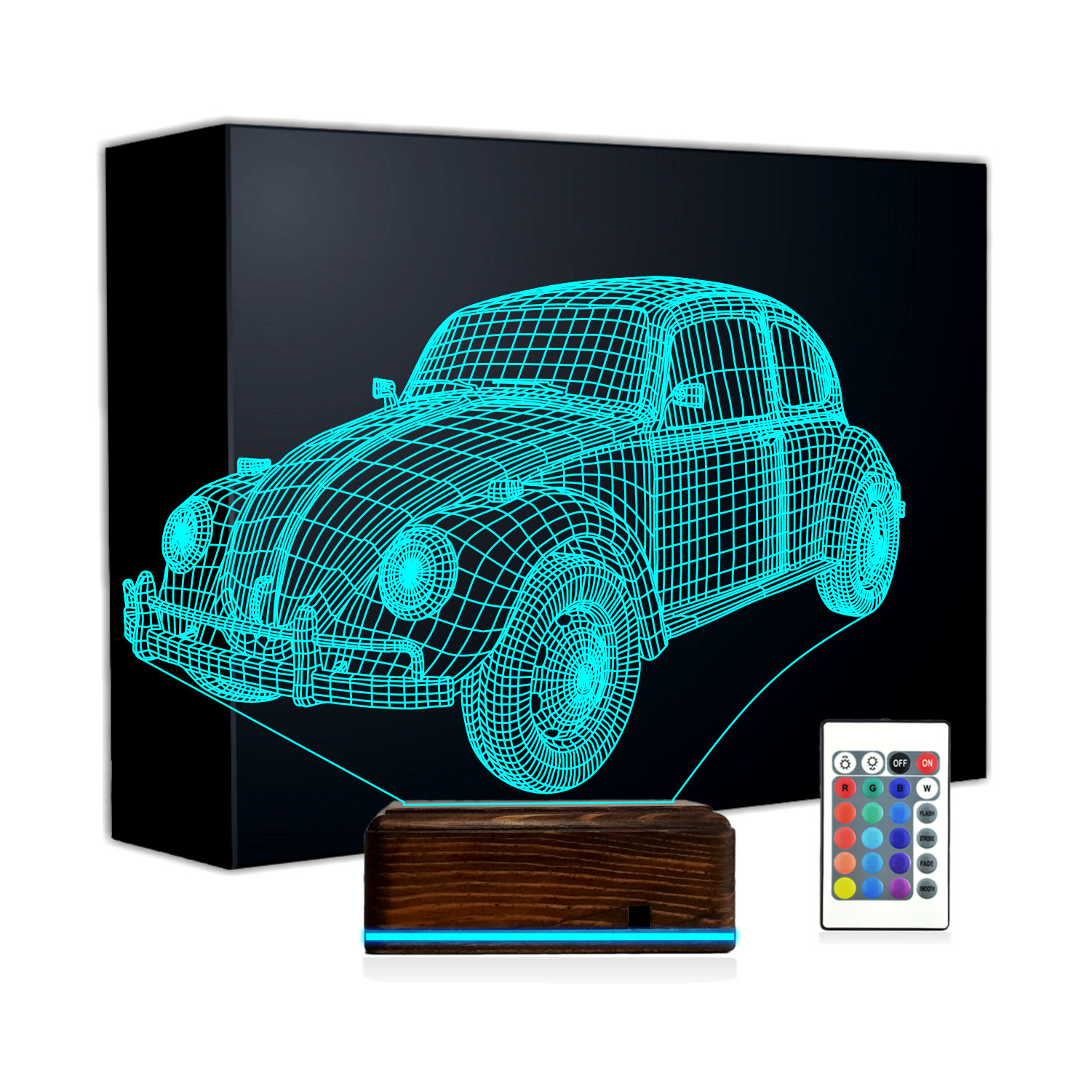 Фольксваген Жук — 3D LED Ночник | Подарок автолюбителю