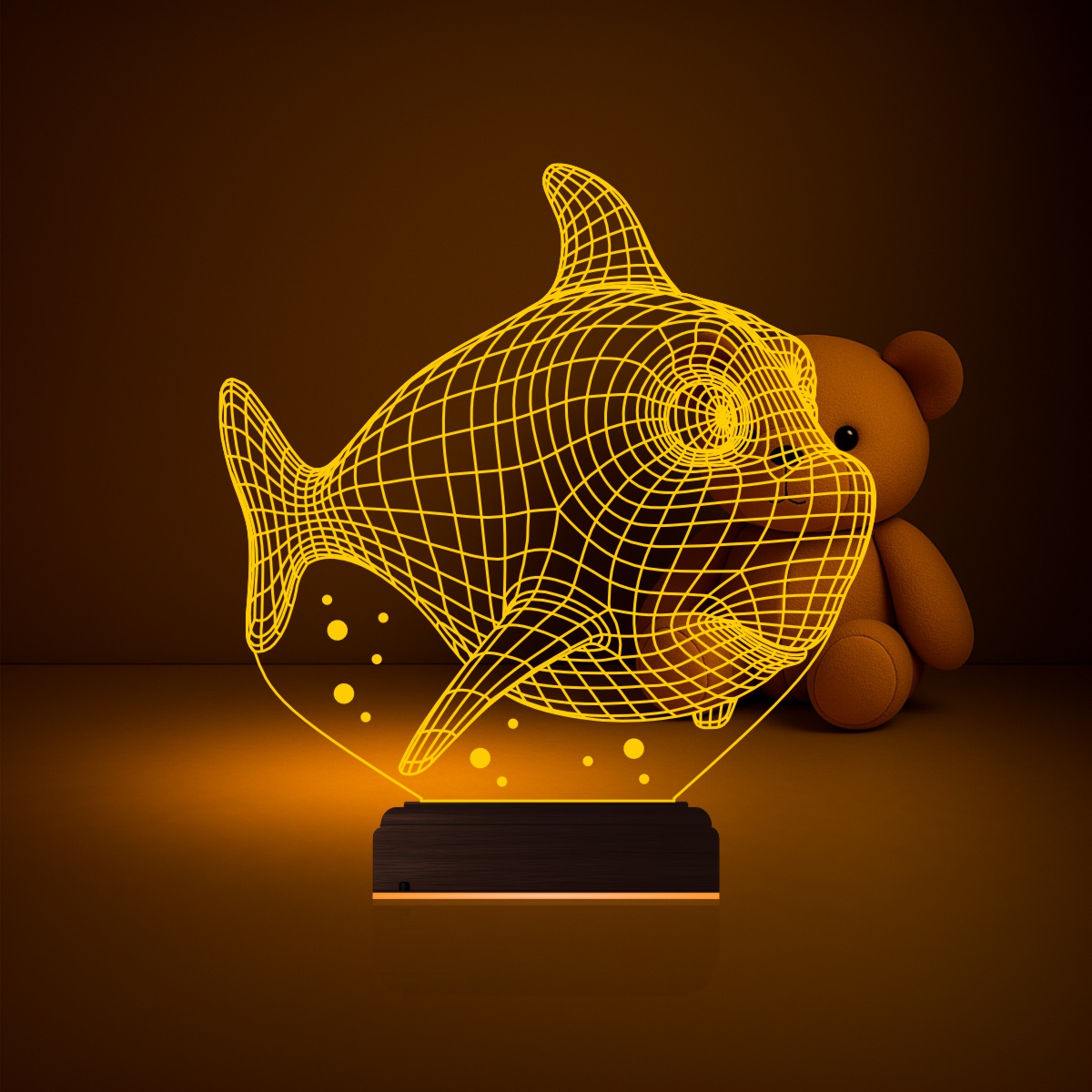 Рыба-Пиранья — 3D LED Ночник | Подарок для детей и взрослых