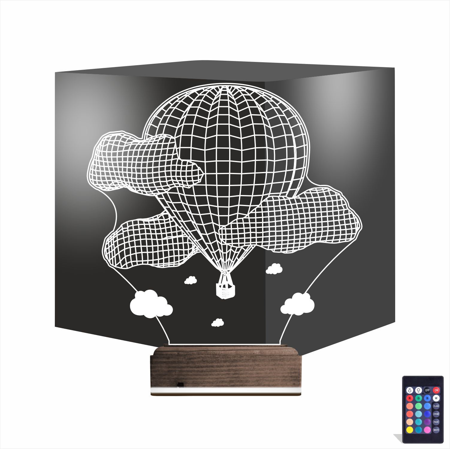 Воздушный шар — 3D LED Ночник | Подарок для мечтателей