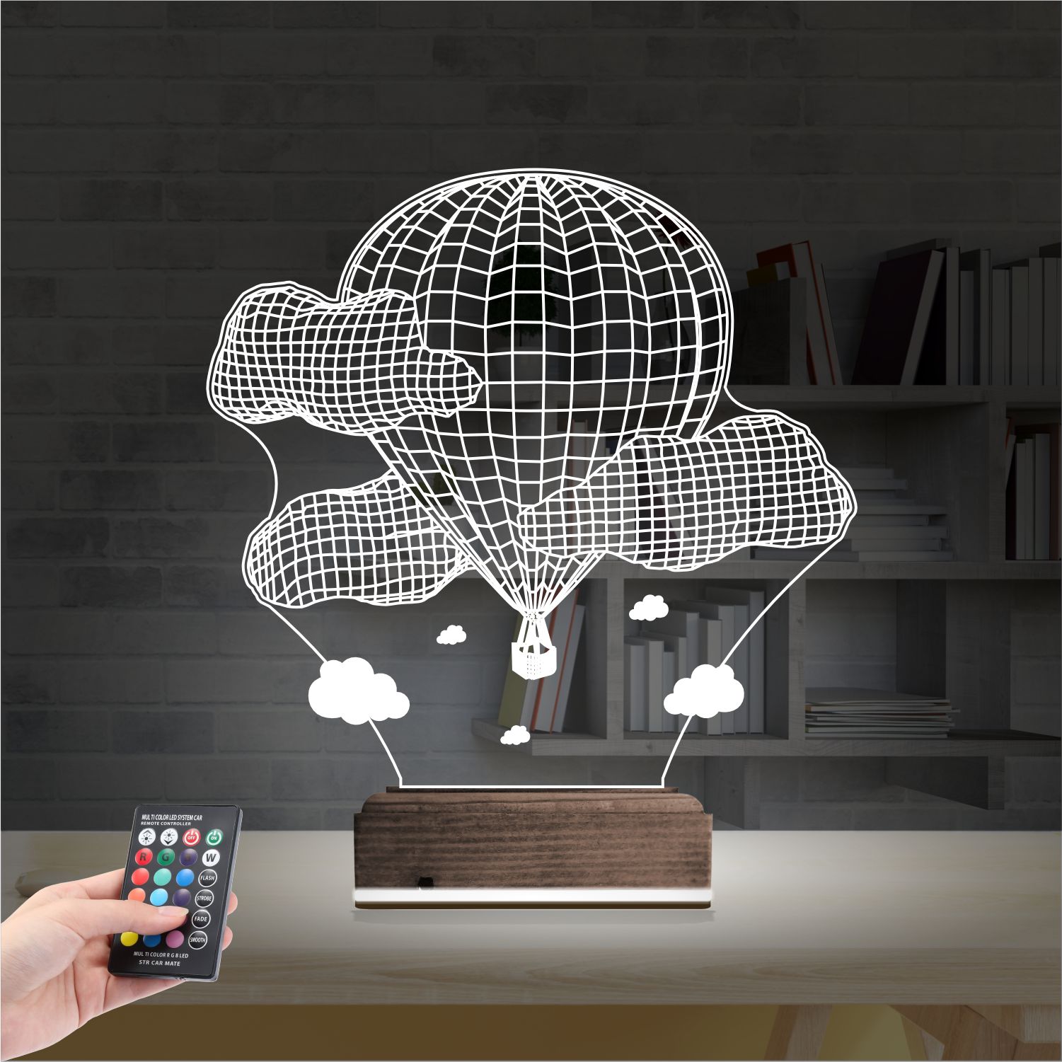 Воздушный шар — 3D LED Ночник | Подарок для мечтателей