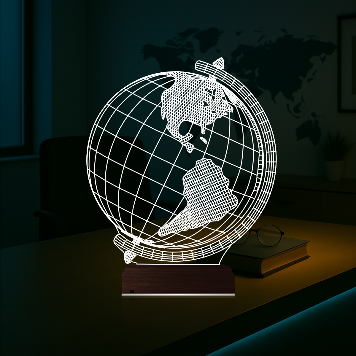 Глобус — 3D LED Ночник | Подарок учителю или школьнику