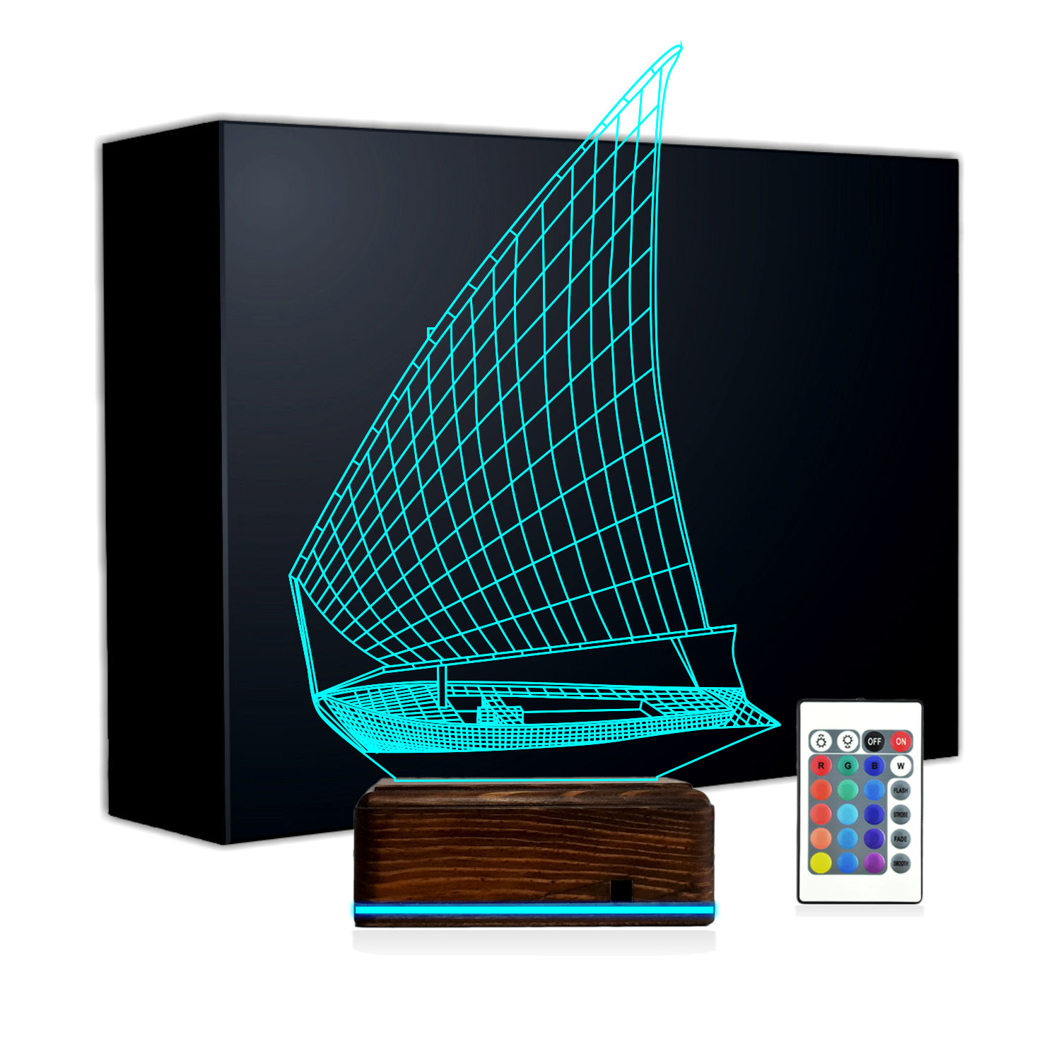 Парусник — 3D LED Ночник | Подарок мужчине