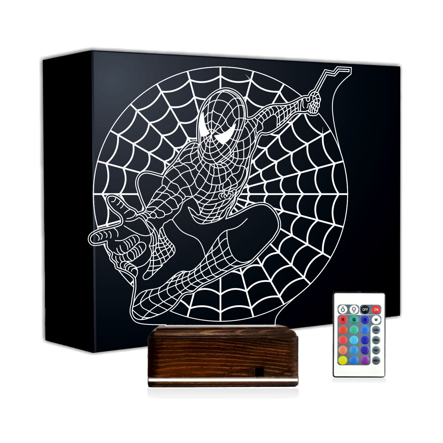 Человек-паук — 3D LED Ночник | Подарок фанату Marvel