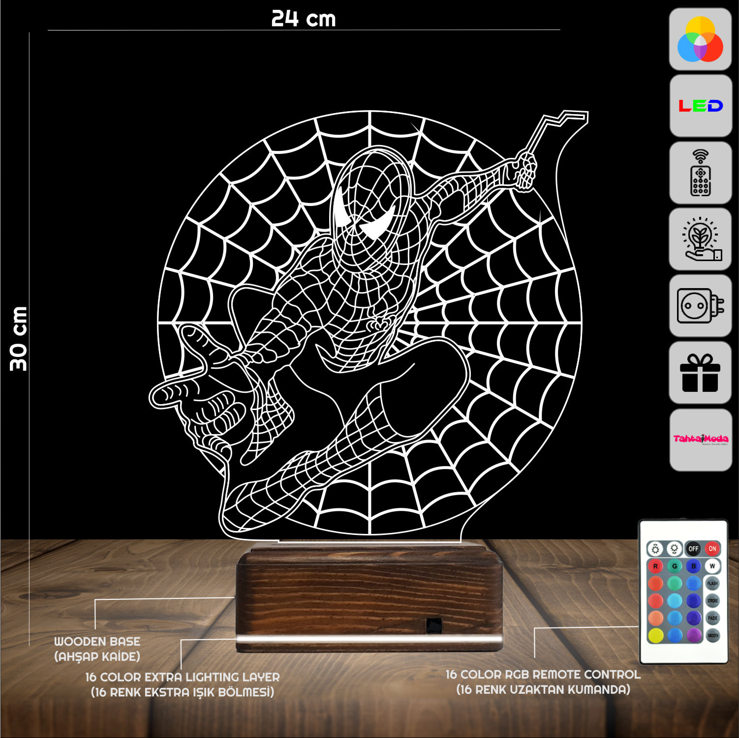 Человек-паук — 3D LED Ночник | Подарок фанату Marvel