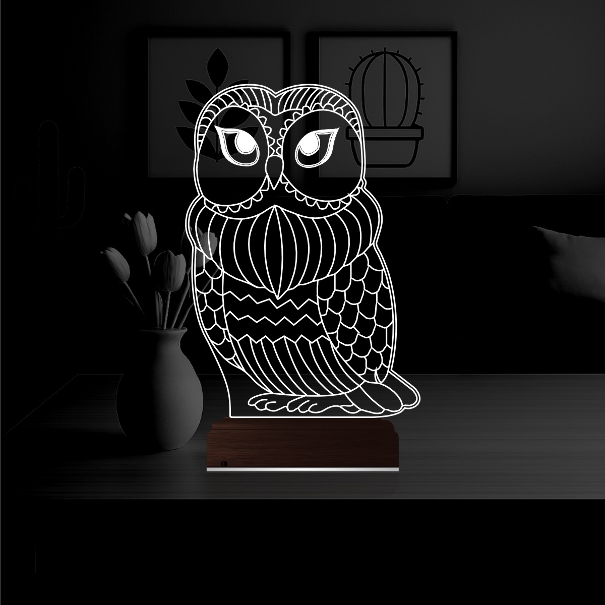 Сова — 3D LED Ночник | Оригинальный подарок