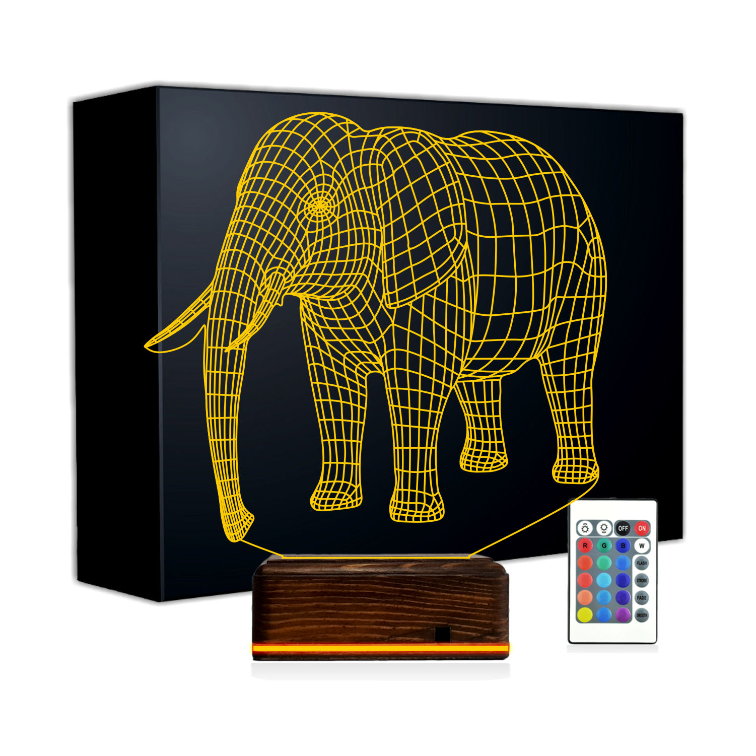 Слон — 3D LED Ночник | Подарок детям и взрослым