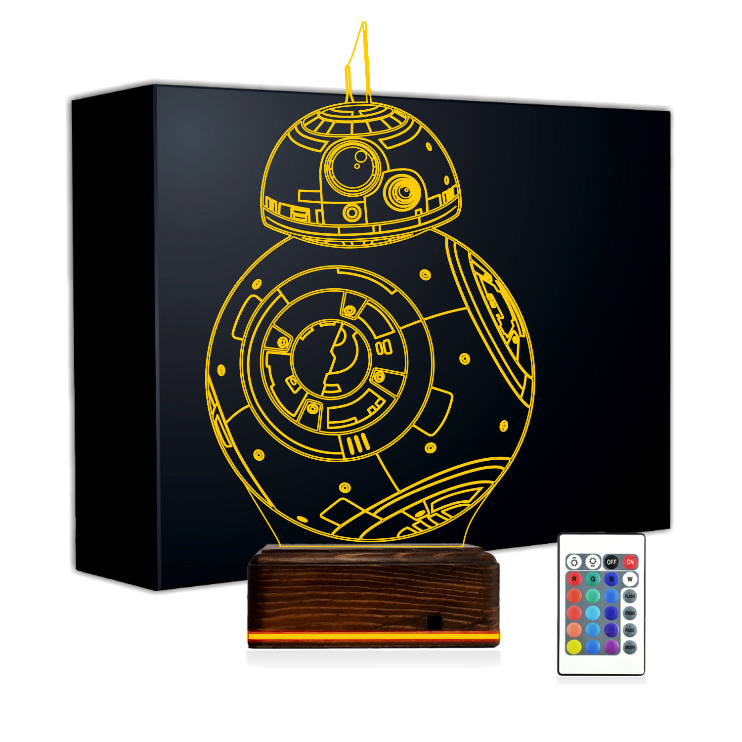 Робот BB-8 — 3D LED Ночник | Подарок фанату Звездных войн