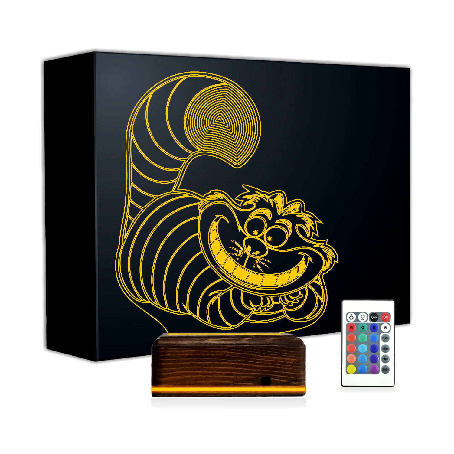 Чеширский Кот — 3D LED Ночник | Подарок фанатам