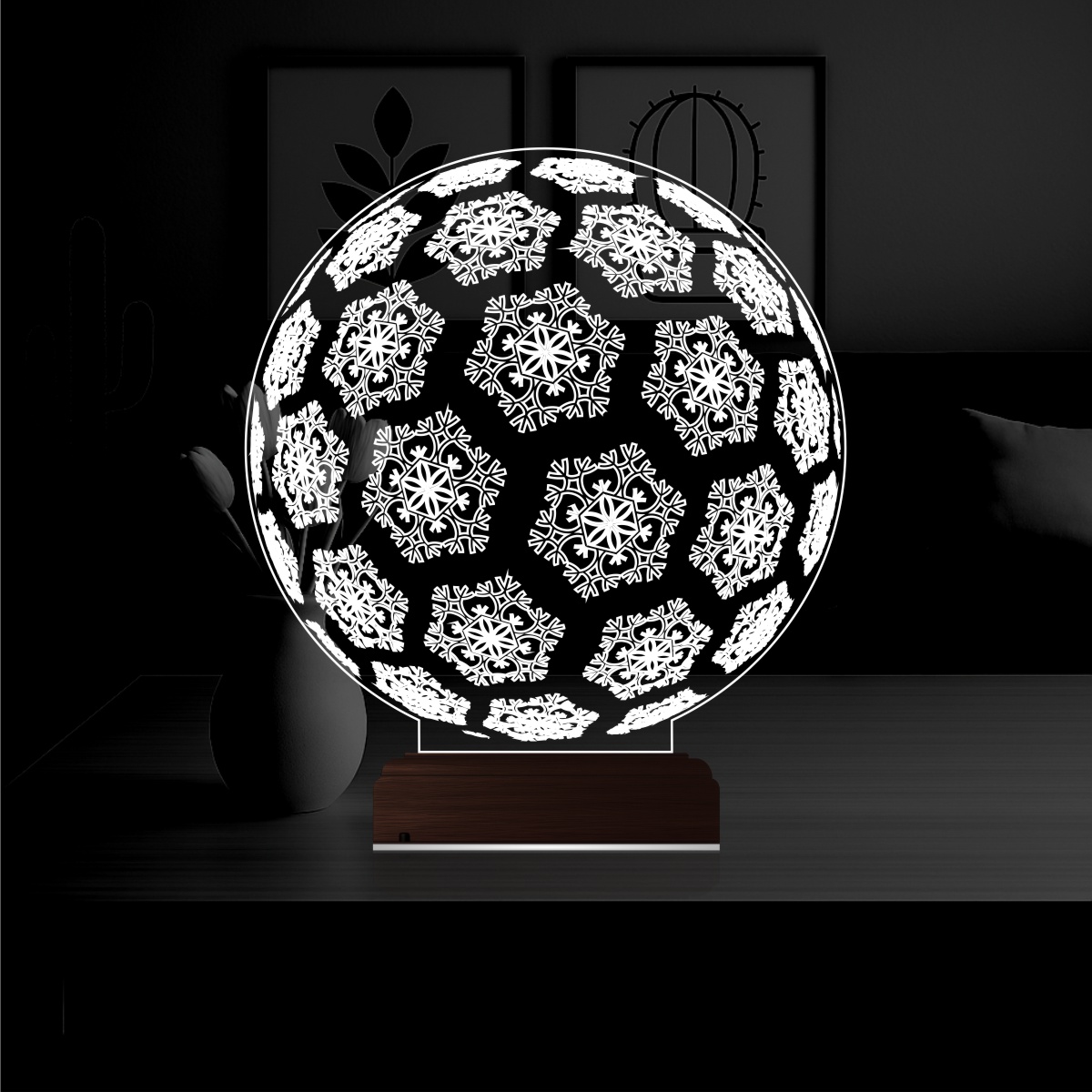 Снежный шар — 3D LED Ночник | Подарок на Новый год