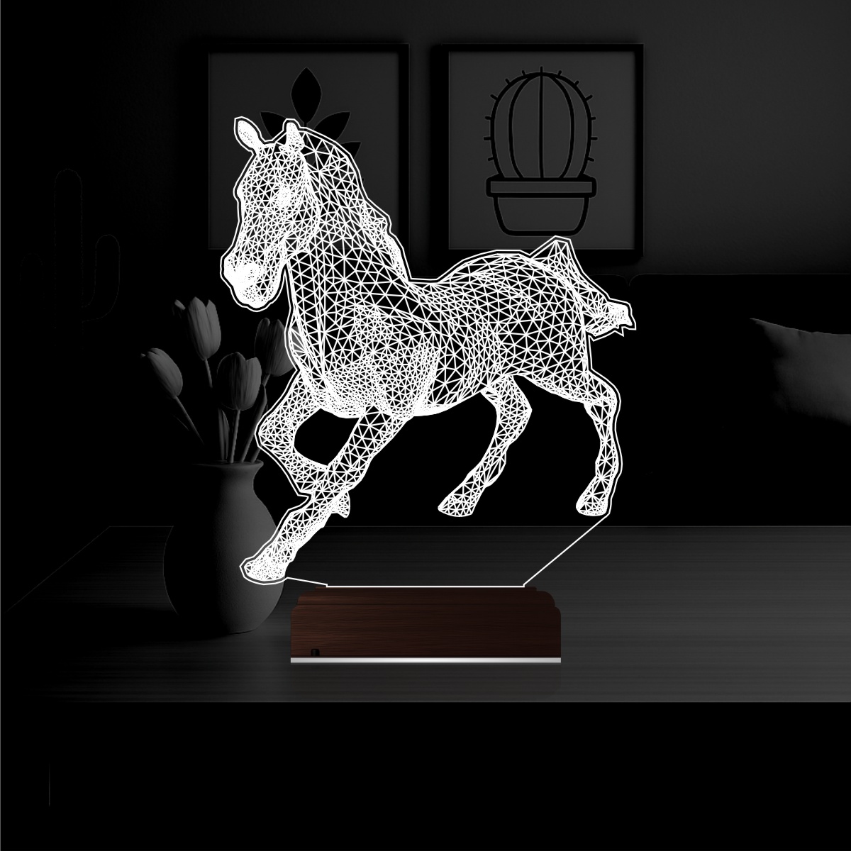 Лошадь — 3D LED Ночник | Подарок любителям животных