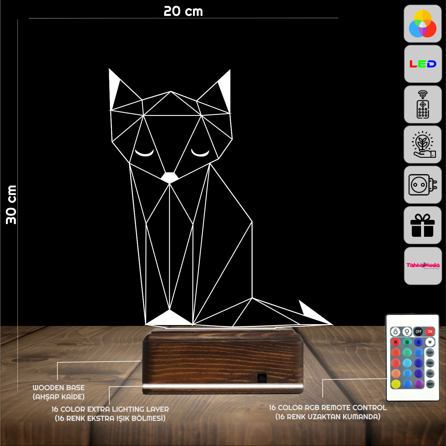 Лиса — 3D LED Ночник | Оригинальный подарок ребенку