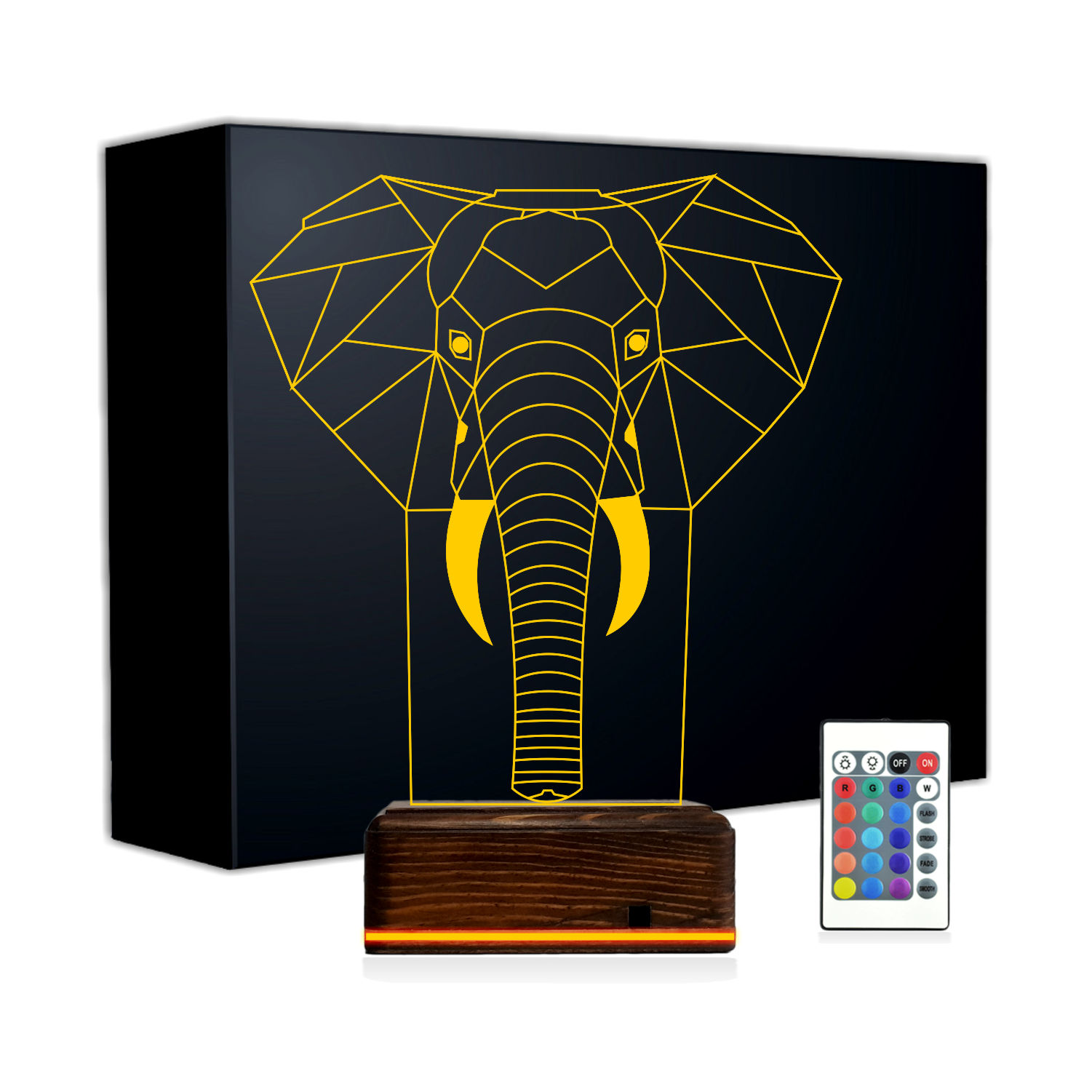 Слон — 3D LED Ночник | Подарок любителям животных