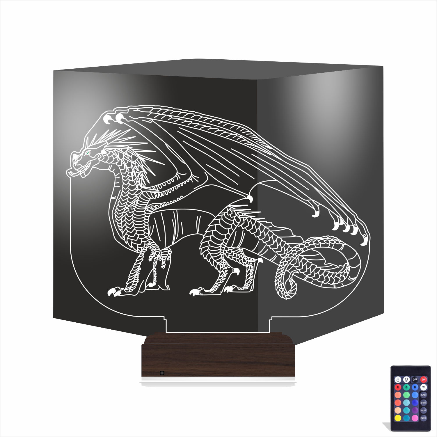 Дракон — 3D LED Ночник | Подарок детям и фанатам фэнтези