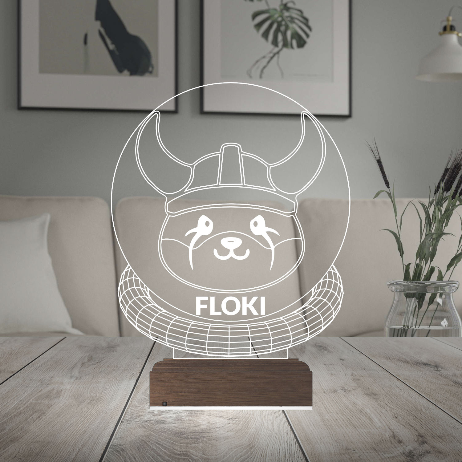 Викинг Флоки — 3D LED Ночник | Подарок геймеру и фанату