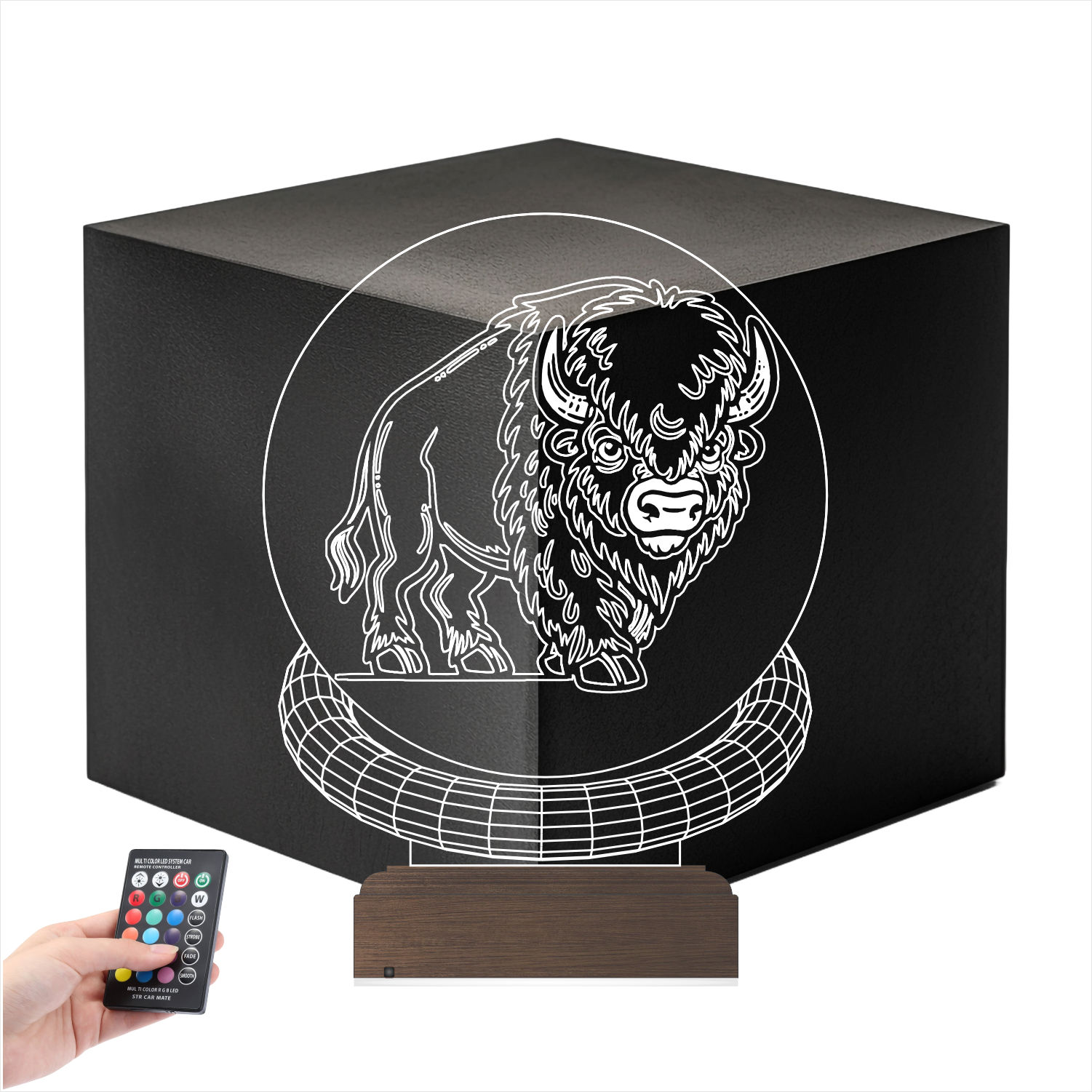 Бизон — 3D LED Ночник | Подарок мужчине