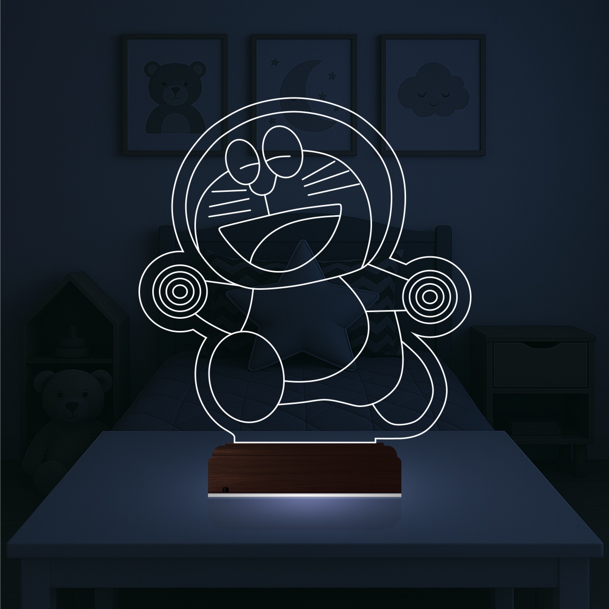 Дораэмон — 3D LED Ночник | Подарок ребенку