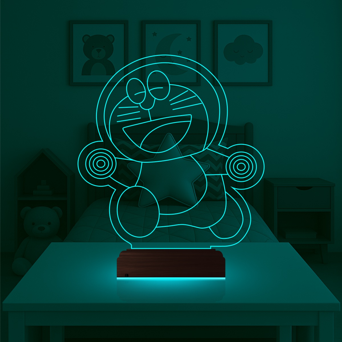 Дораэмон — 3D LED Ночник | Подарок ребенку