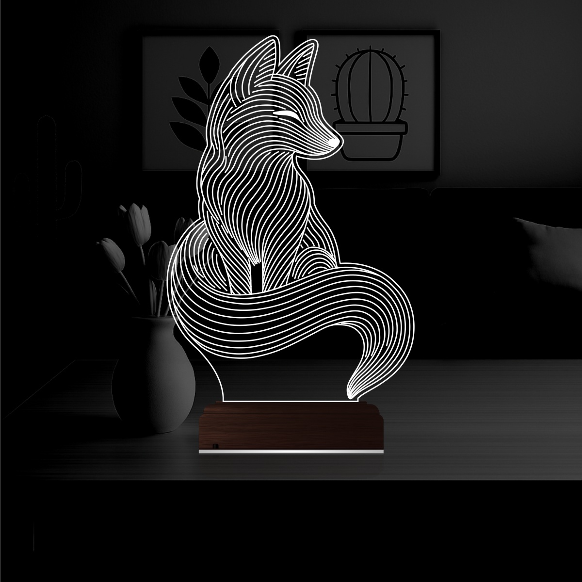 Лиса — 3D LED Ночник | Подарок любителям природы