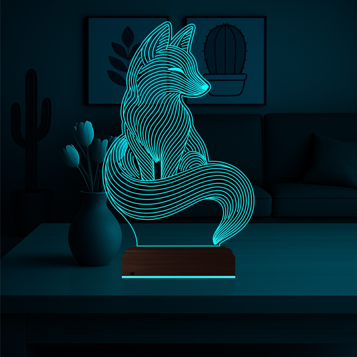 Лиса — 3D LED Ночник | Подарок любителям природы