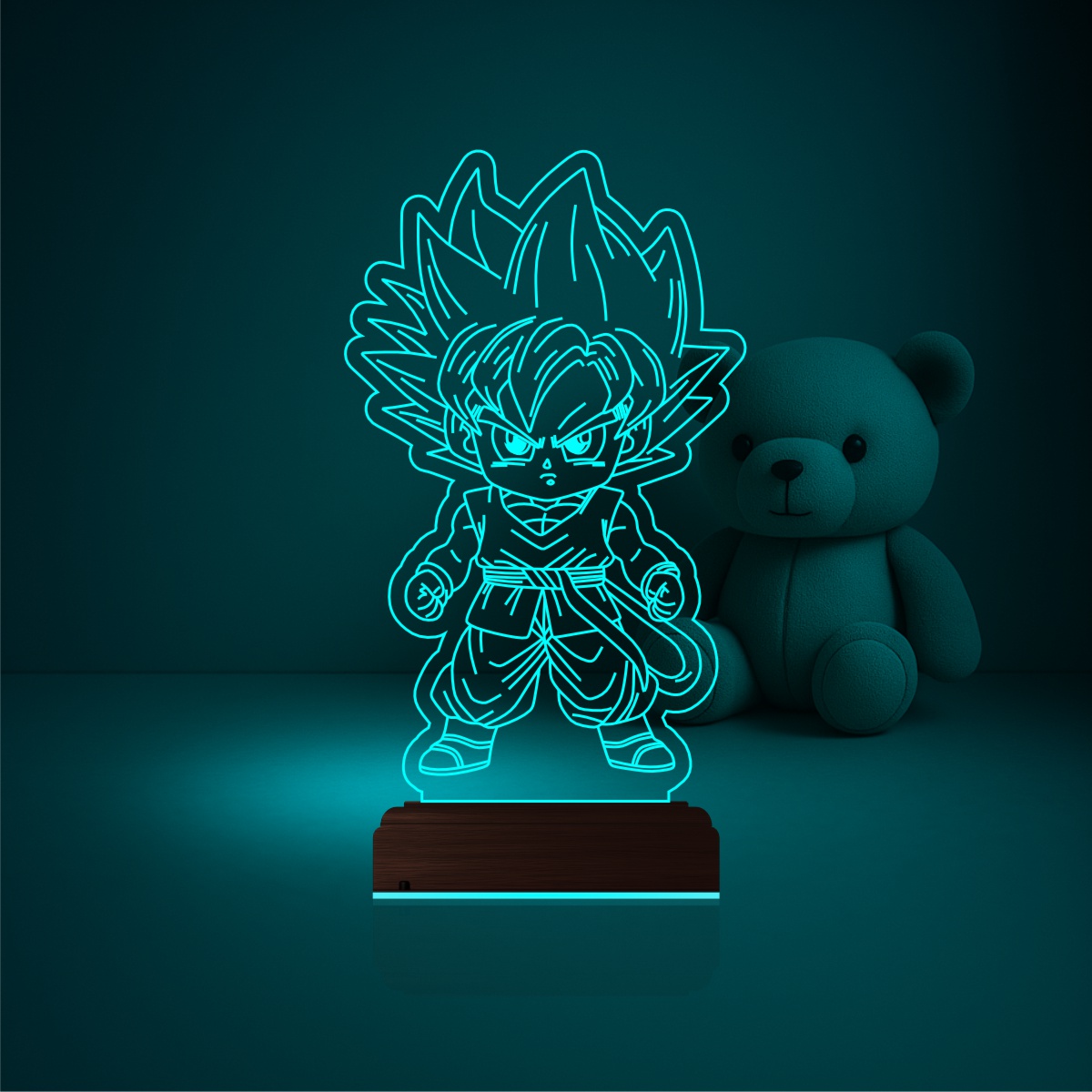 Гоку — 3D LED Ночник | Подарок любителю аниме