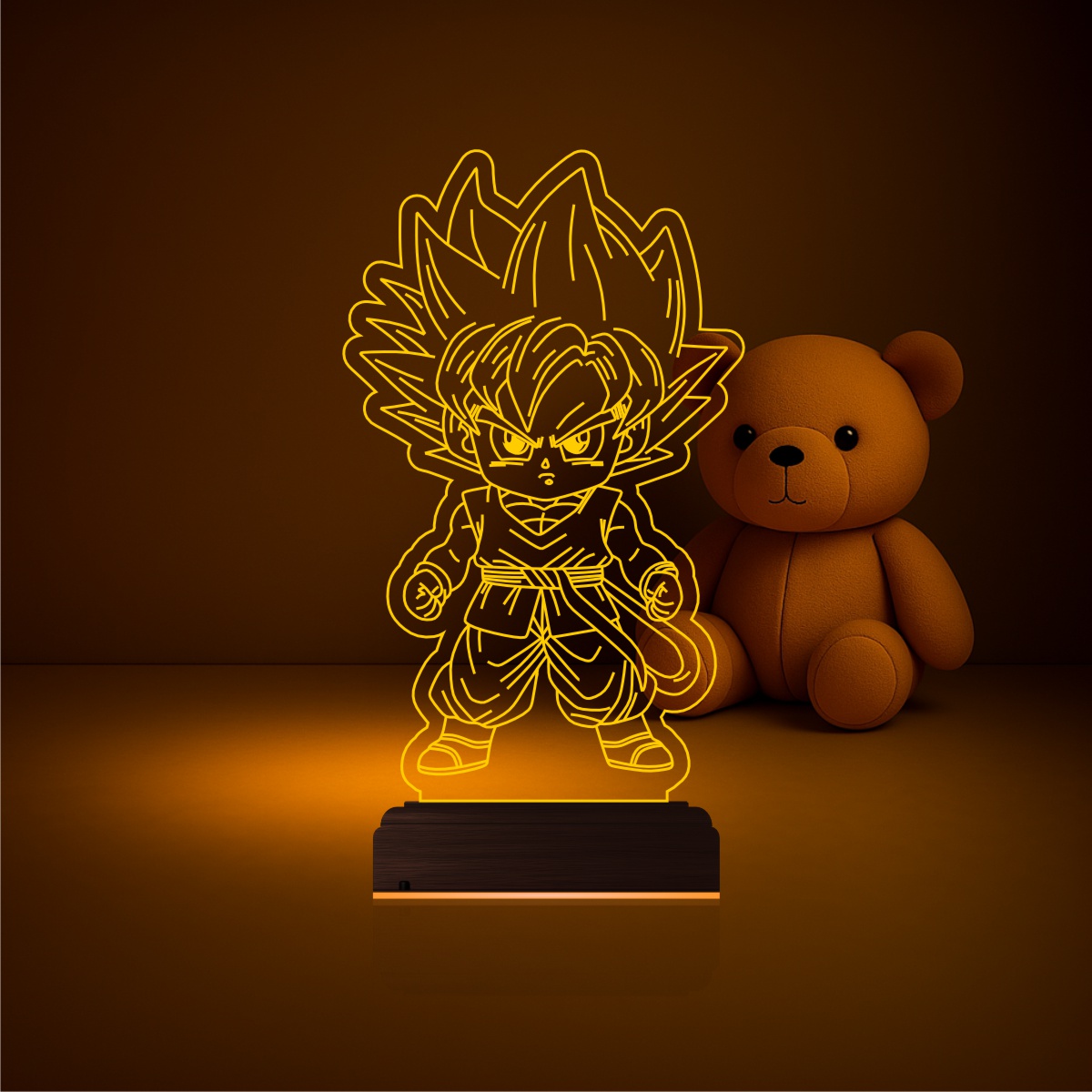 Гоку — 3D LED Ночник | Подарок любителю аниме