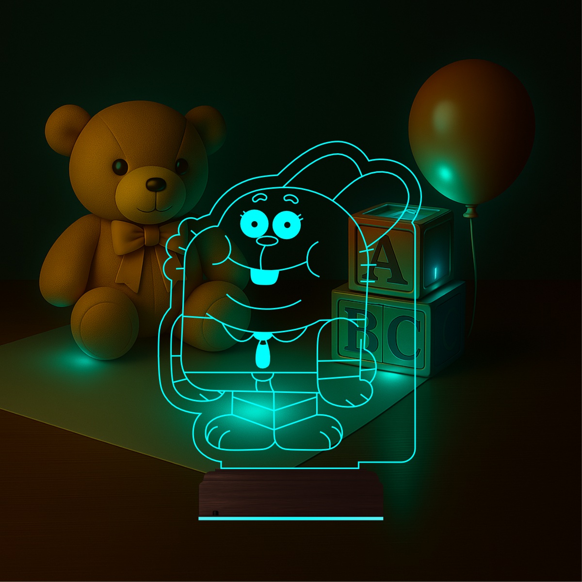 Кролик Ричард — 3D LED Ночник | Подарок детям