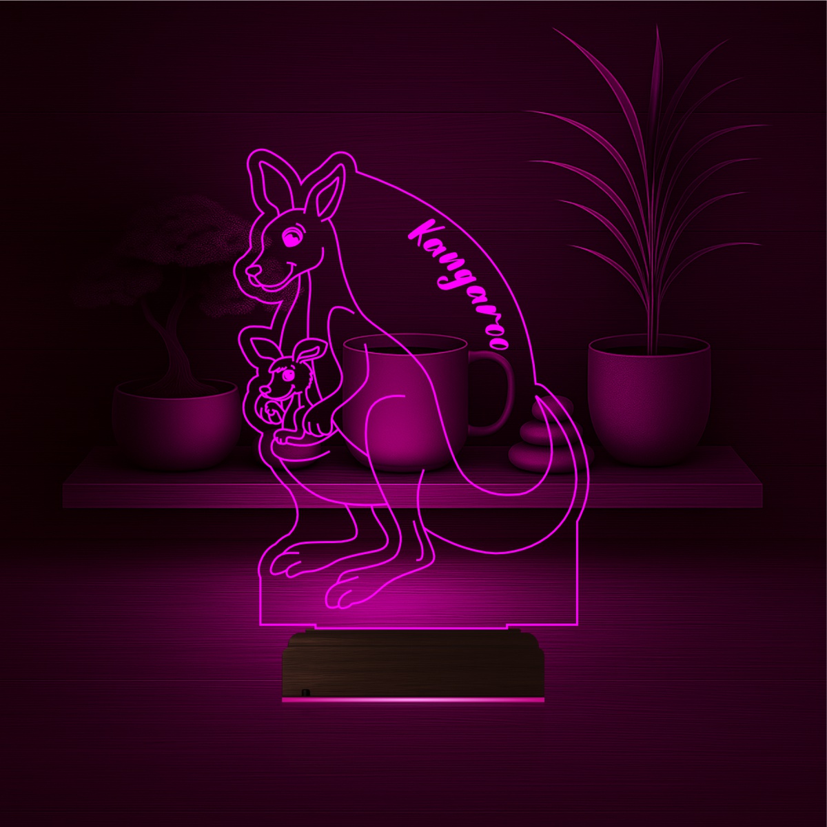 Кенгуру — 3D LED Ночник | Подарок детям