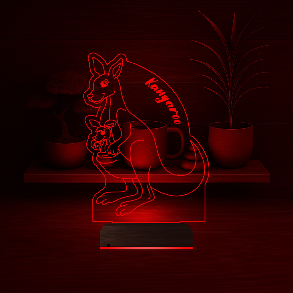 Кенгуру — 3D LED Ночник | Подарок детям