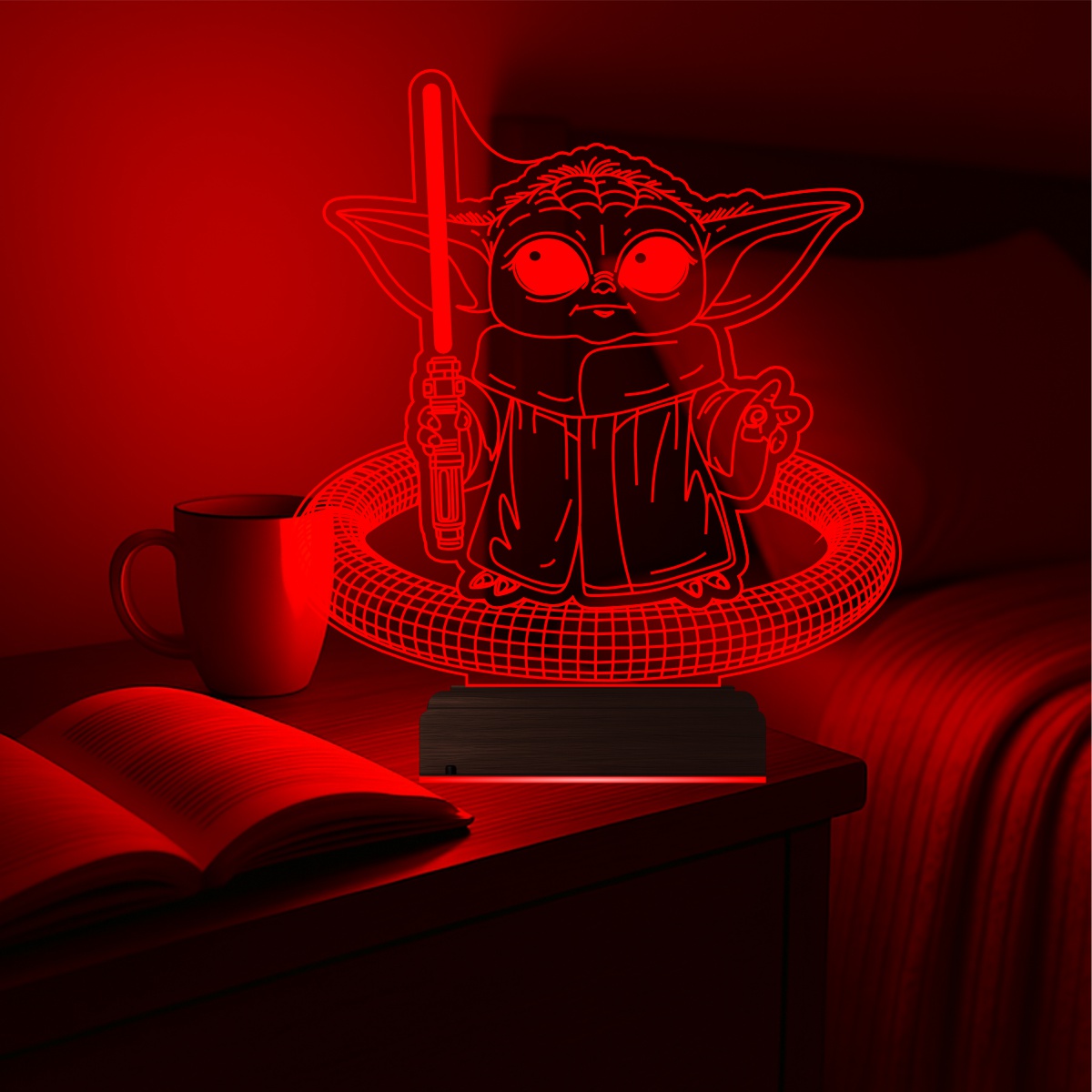 Малыш Йода — 3D LED Ночник | Подарок фанату Звездных войн