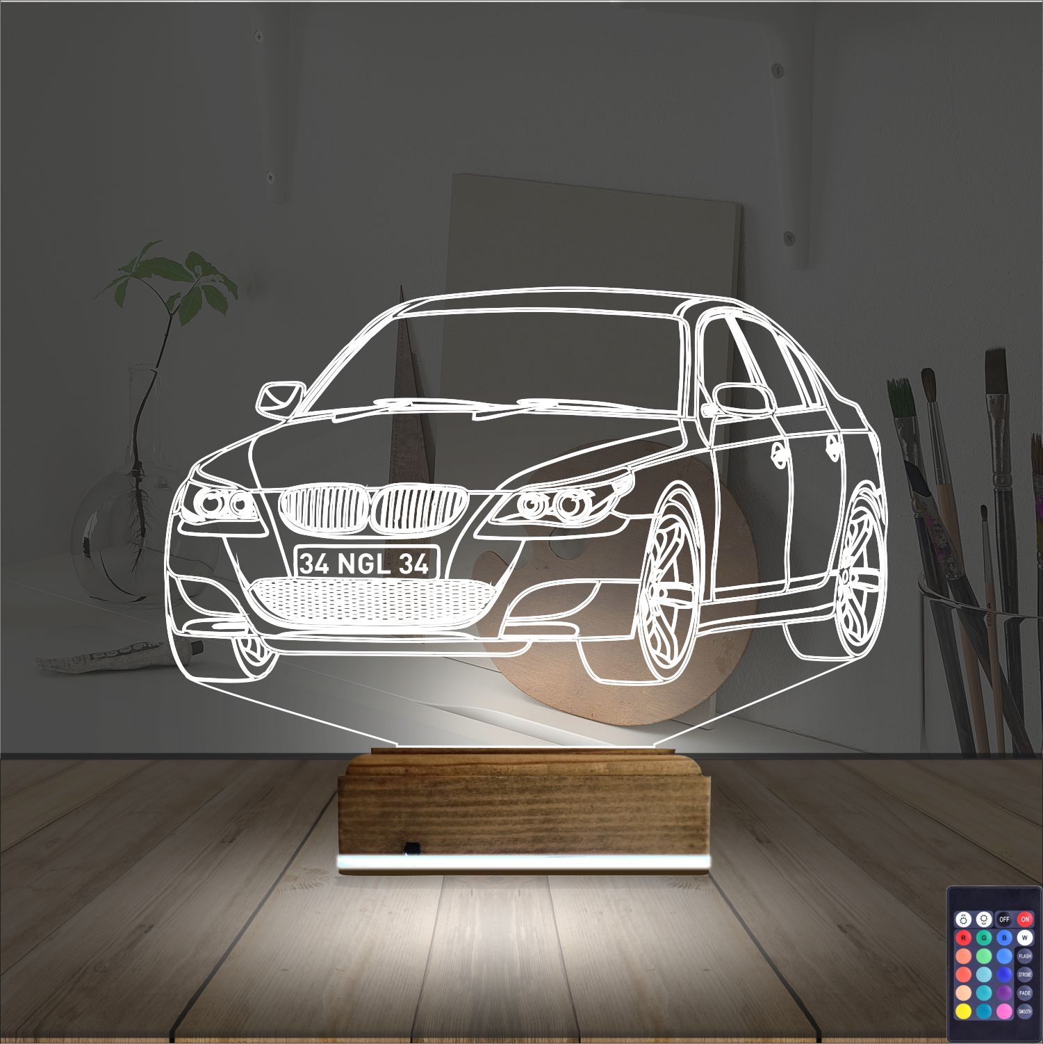 BMW E60 — 3D LED Ночник | Подарок мужчине