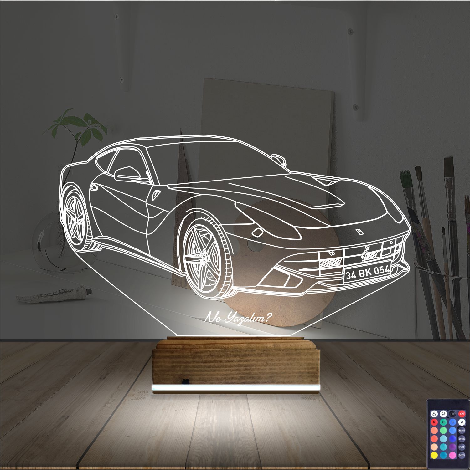 Машина Ferrari 3D Ночник