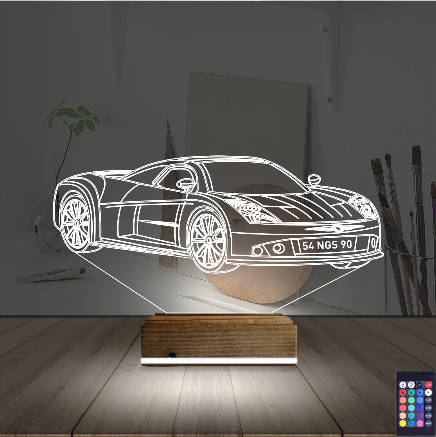 Спортивный автомобиль — 3D LED Ночник | Подарок мужчине